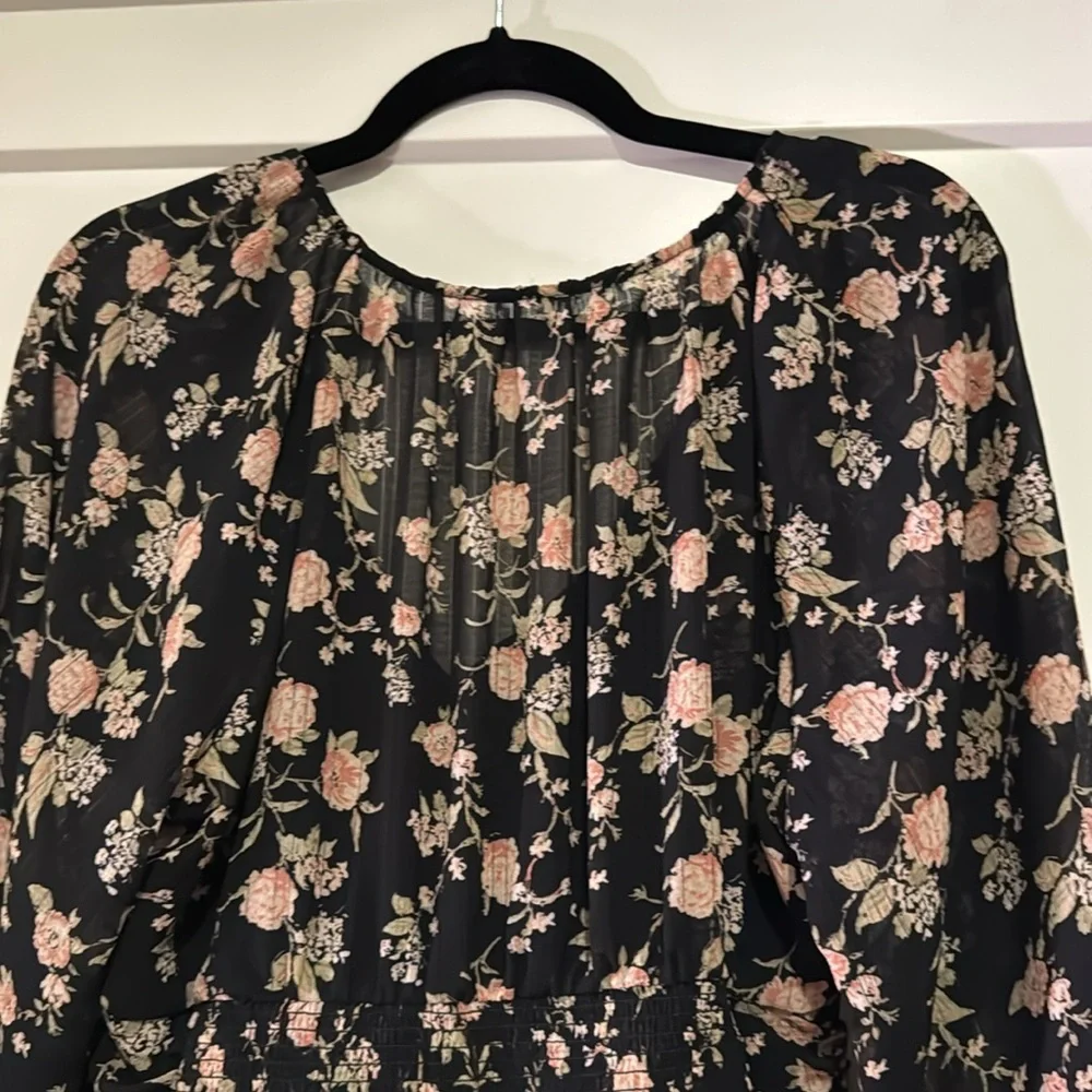 Free People Final Rose Long Sleeve Top